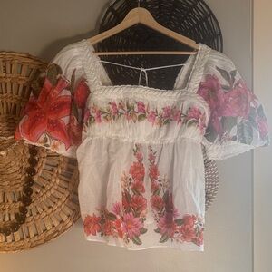 NWT Farm Rio Floral Women's Top